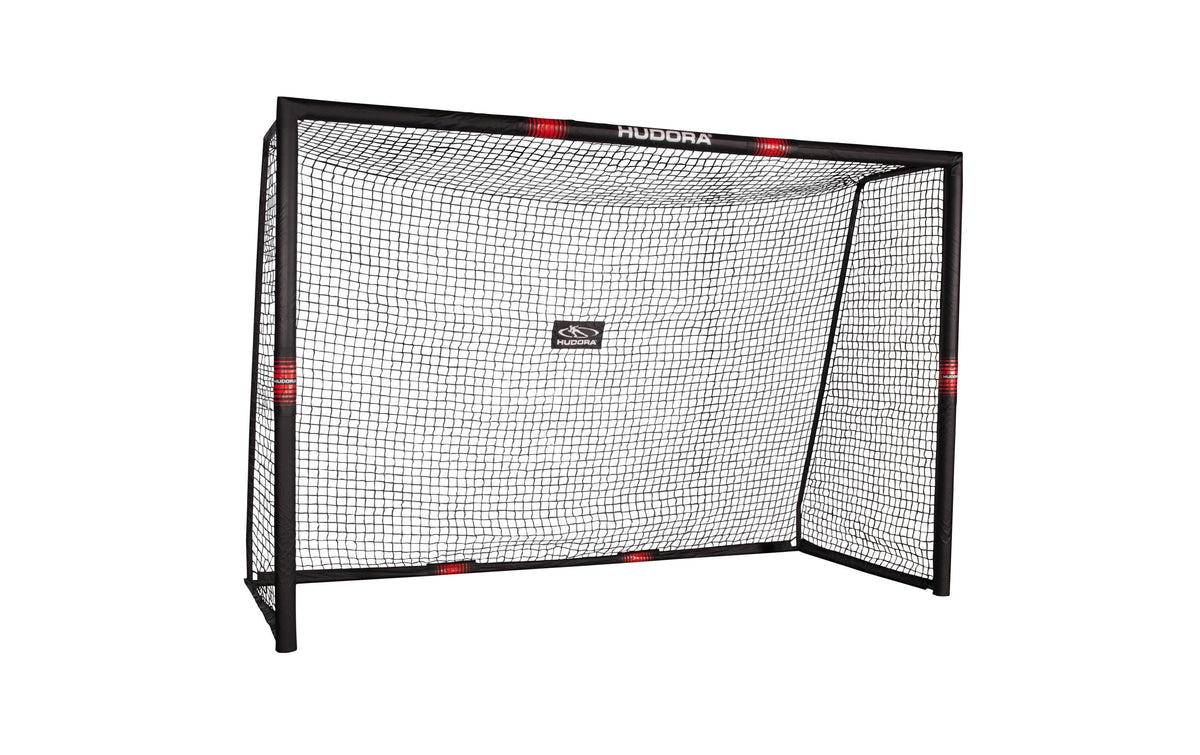 Hudora Fussballtor Pro Tect 300 schwarz/rot, 300 x 120 x 200cm
