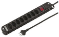 STEBA VARIABL 8xT13, mit Schalter, 5m, sw 5m Kabel, 8 x T13, Magnet, schwarz