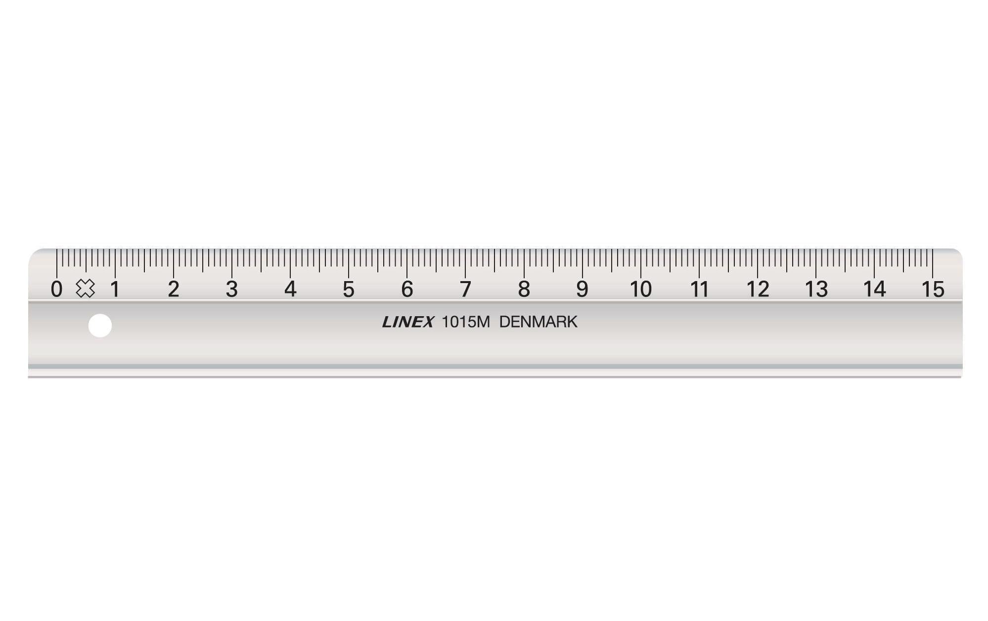 Linex: Lineal 15cm, Tuschekante Lineal 15cm