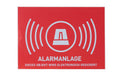 Warn Aufkleber "Alarmanlage", deutsch kleine (Abmasse: 74x52.5 mm)