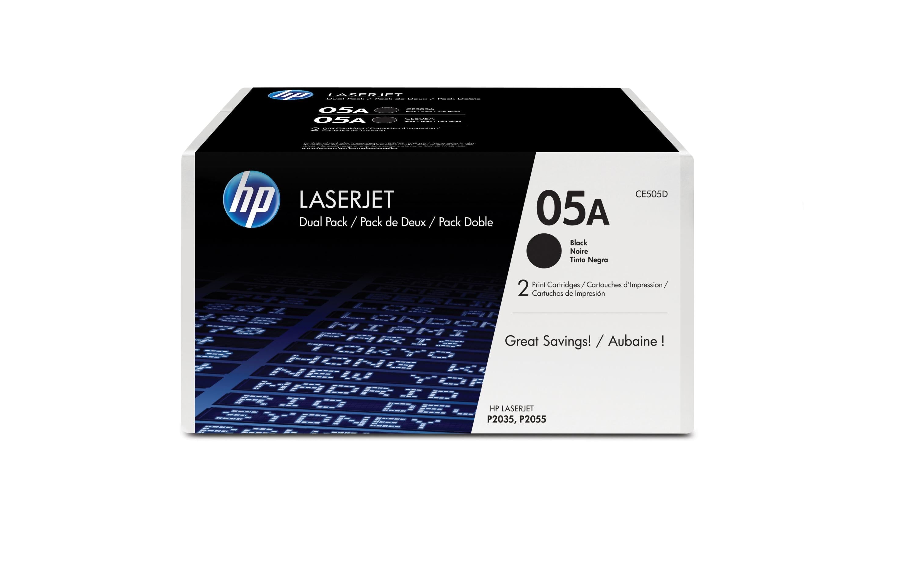 HP Toner 05A - Black 2er-Pack (CE505D) Seitenkapazität 2x ~ 2'300 Seiten