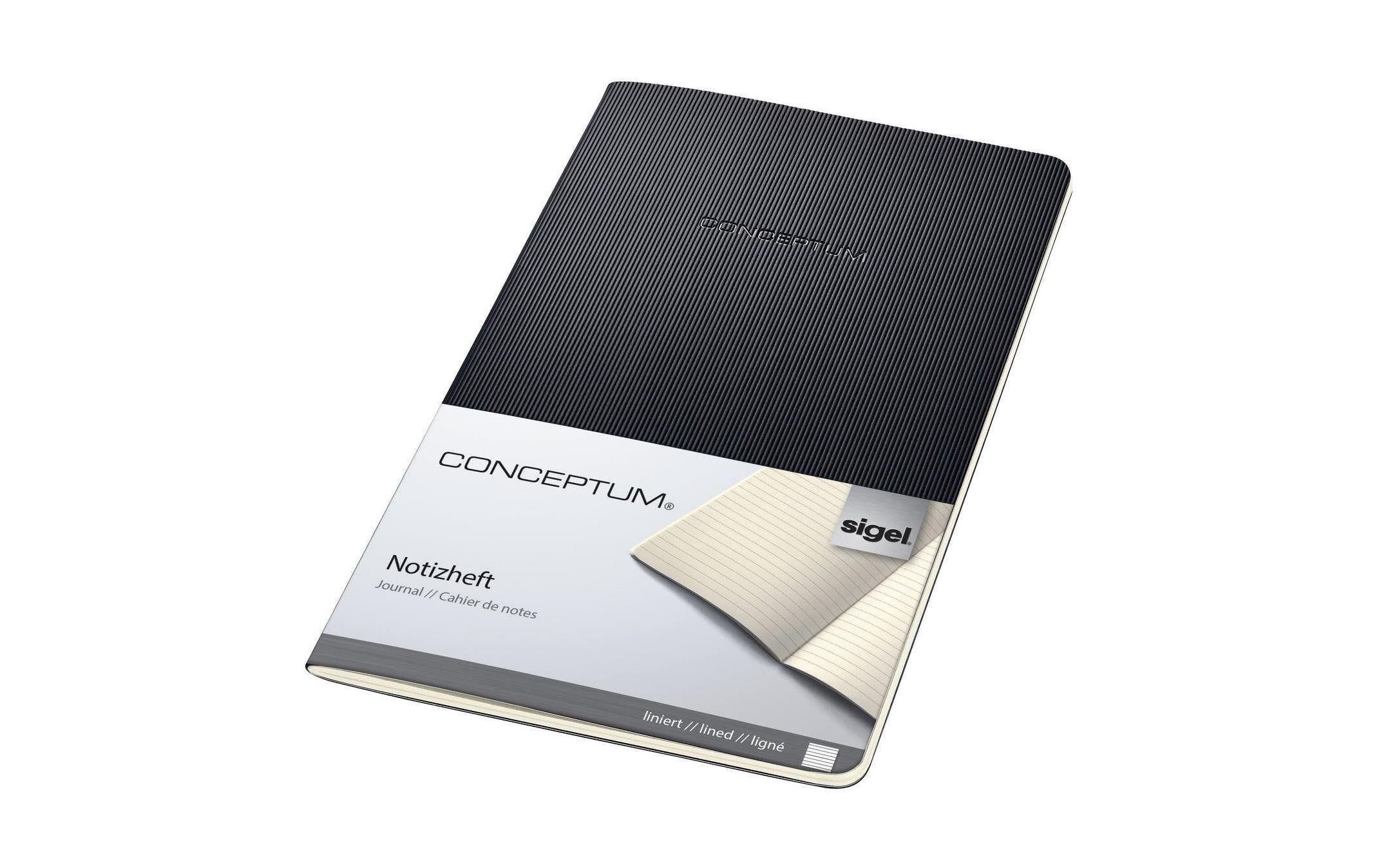 Sigel Conceptum Notizheft Softcover A5 64 Blatt liniert, schwarz