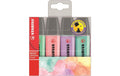 Stabilo Leuchtmarker Pastell 4er Etui türkis, rosa, lila, grün