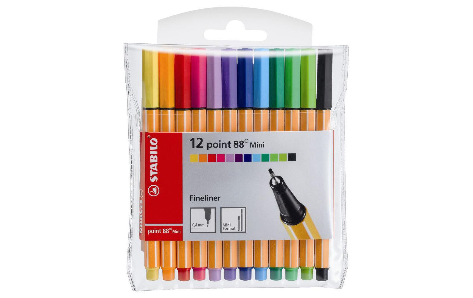 STABILO point 88 MINI 12er Etui verschiedene Farben