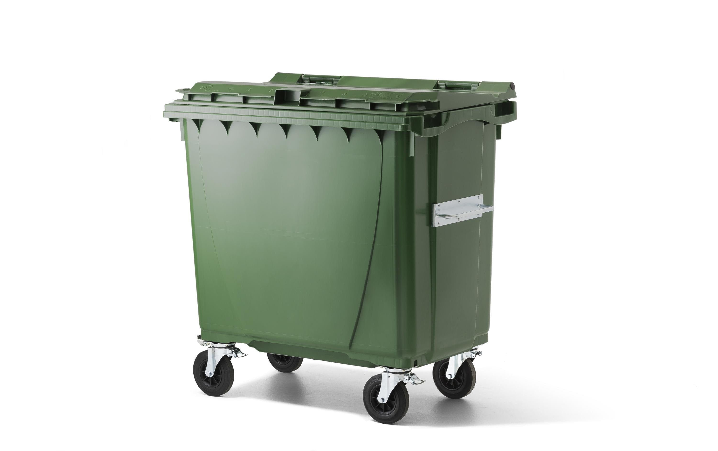 Verwo Kunststoffcontainer 770l Grün, mit Deckel