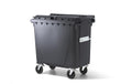 Verwo Kunststoffcontainer 770l Anthrazit, mit Deckel