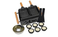 Heidi Cheese Line Raclette Tête-à-Tête 2 Pfännchen, 2 Spachtel, 6 Kerzen,2 Brenner