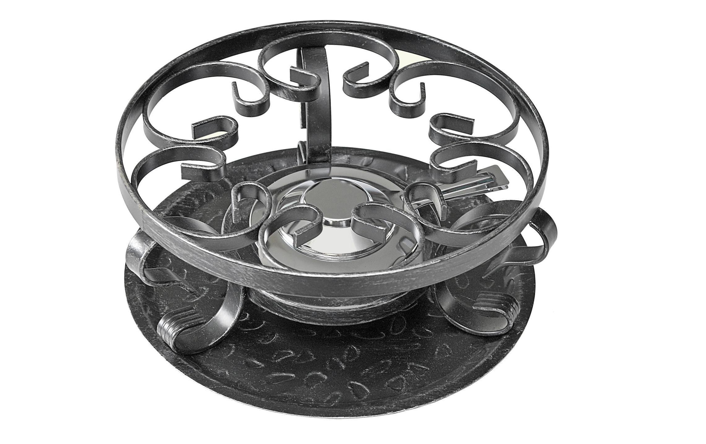 Heidi Cheese Line Rechaud Forge Metall, Sockel und Pastenbrenner, 23cm