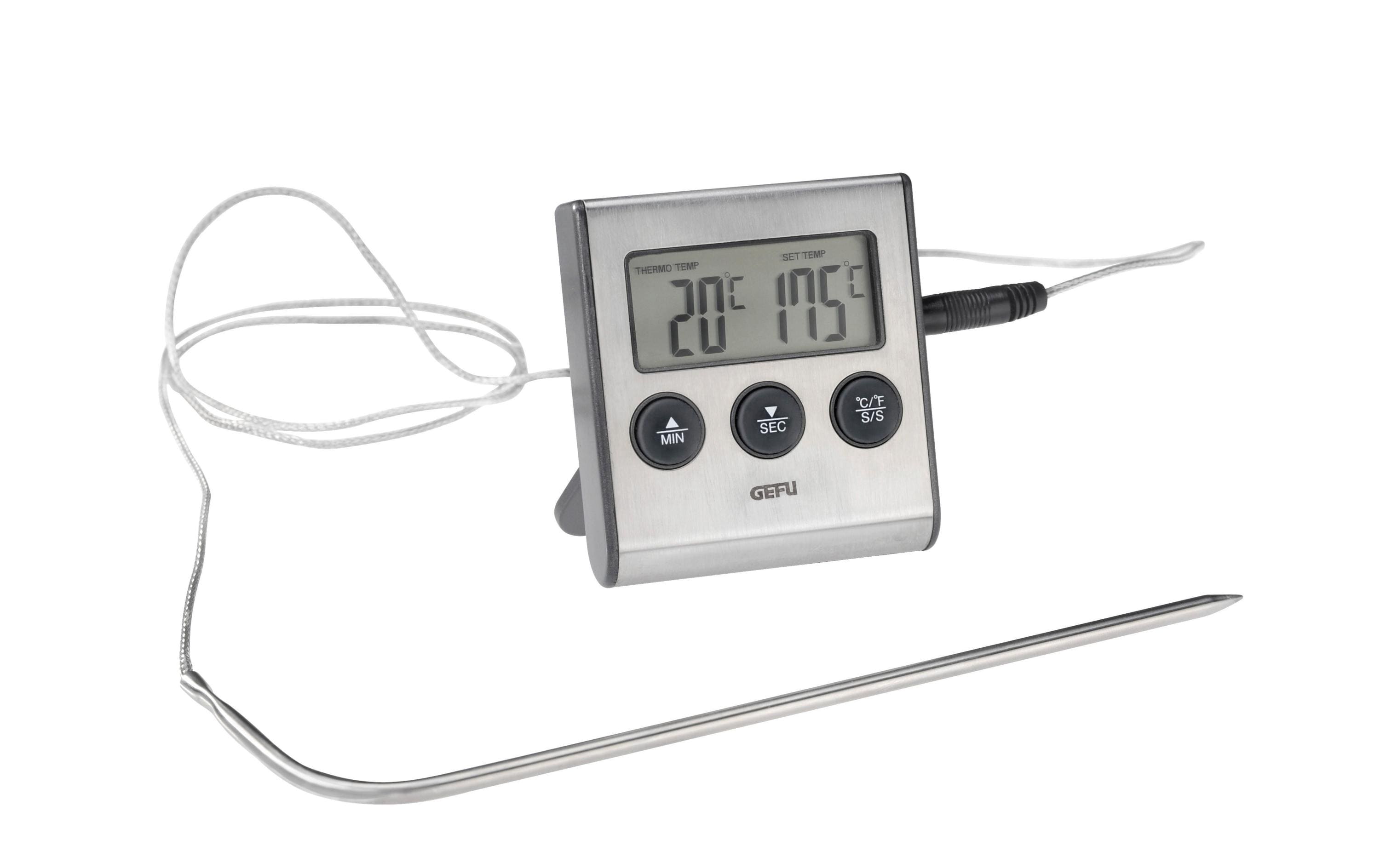 GEFU Bratenthermometer mit Timer TEMPERE Befestigungsmagnet, aufstellbares Display