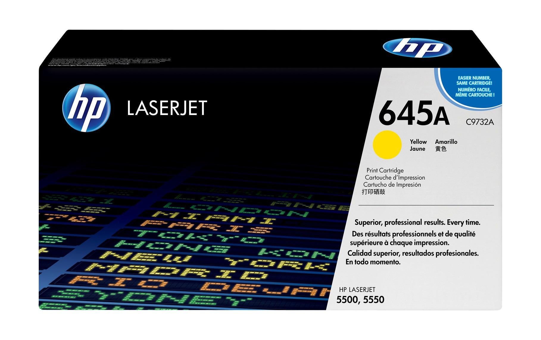 HP Toner 645A - Yellow (C9732A) Seitenkapazität ~ 12'000 Seiten