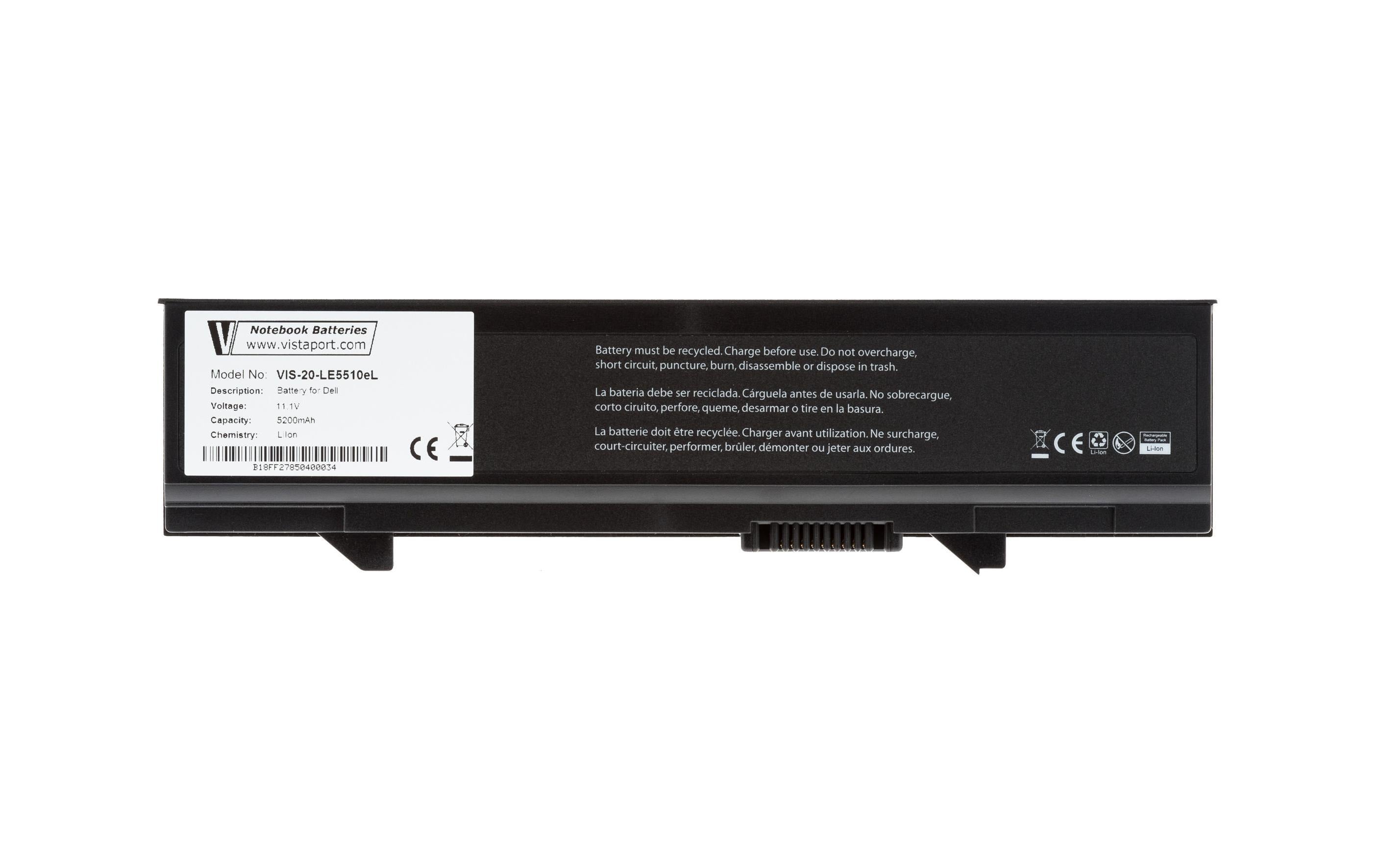Vistaport Notebook Batteries für Dell LiIon, 11.1V, 5200mAh