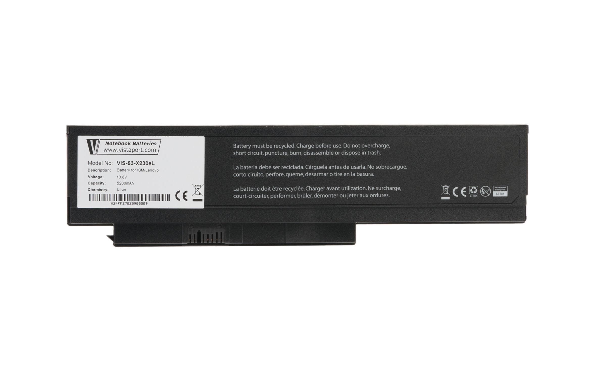 Vistaport Notebook Batteries für Lenovo LiIon, 10.8V, 5200mAh