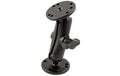 RAM Doppel Gelenk-Arm mit 1" Ball und 2.5" Round Base
