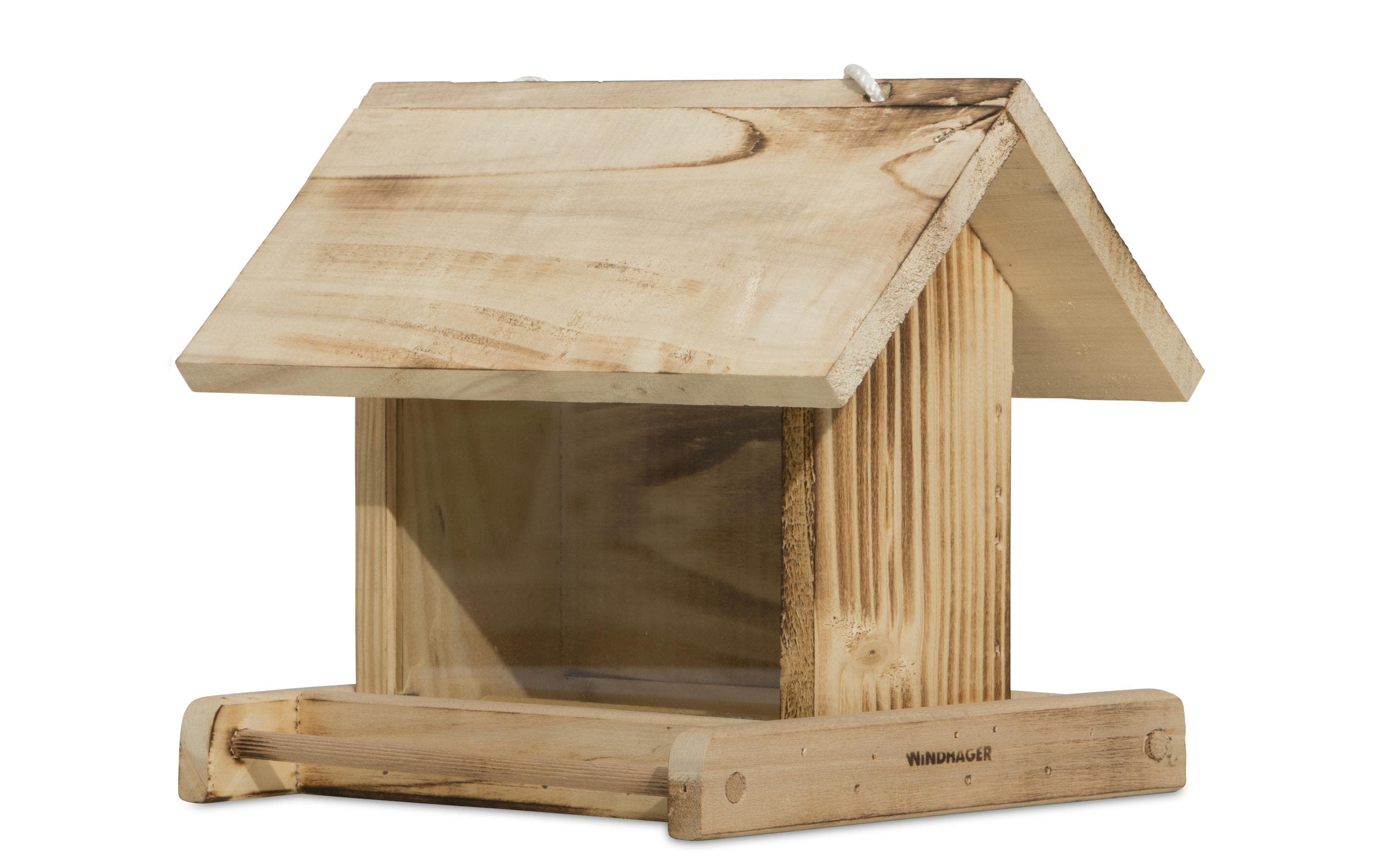 Windhager Vogelfutter-Silo Garden geflammt mit Glasfenster