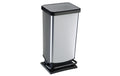 Rotho Treteimer Paso silber metallic Fassungsvermögen 40 Liter