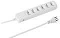 STEFFEN POWER EASY Steckerleiste, 6xT13 weiss, mit Reset-Knopf, 1.5m Kabel