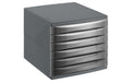 Rotho Bürobox 6 Schübe geschl. Quadra anthrazit, 365x280x250 mm