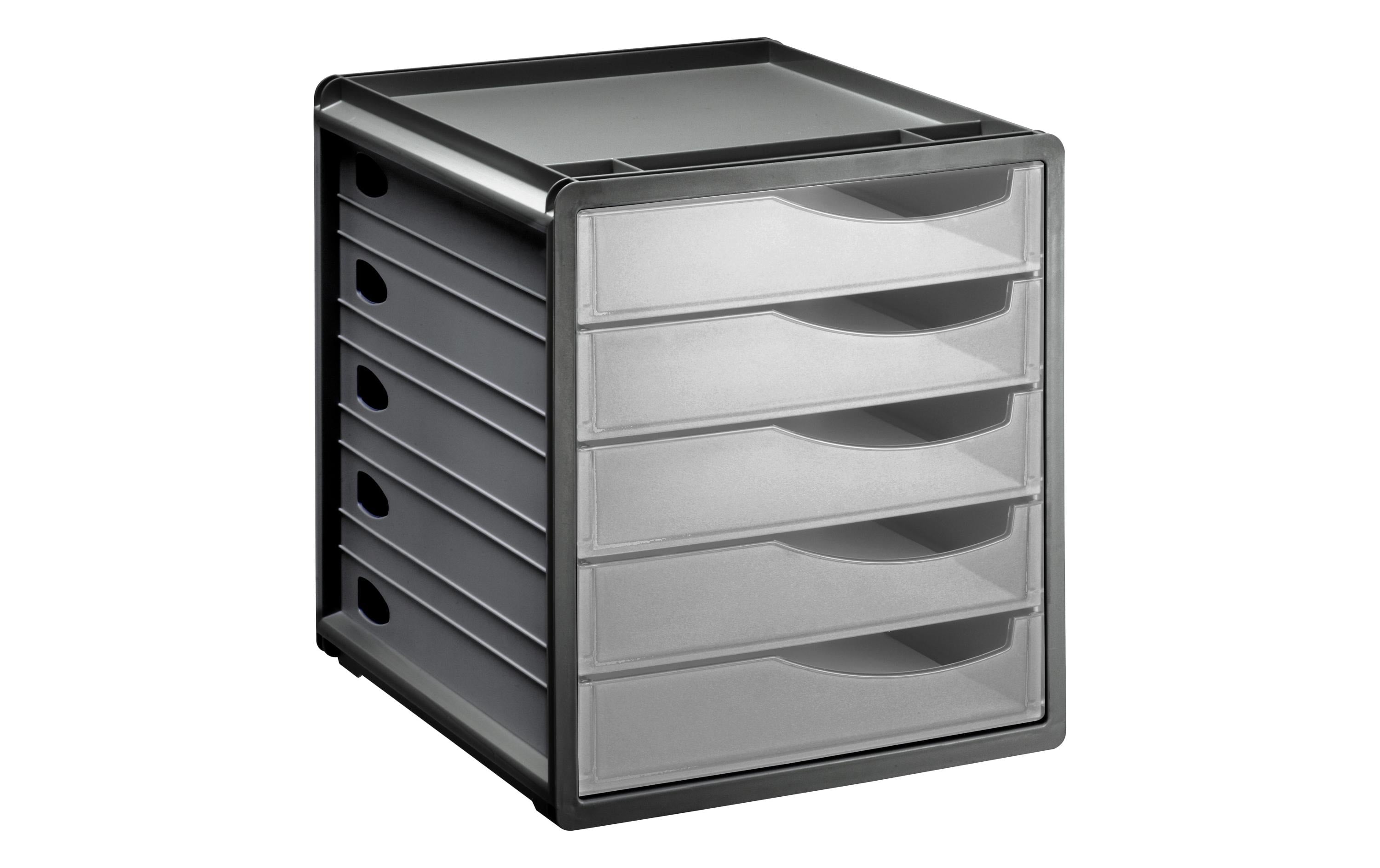 Rotho Spacebox 5 Schübe geschlossen transparent, 330x285x320 mm