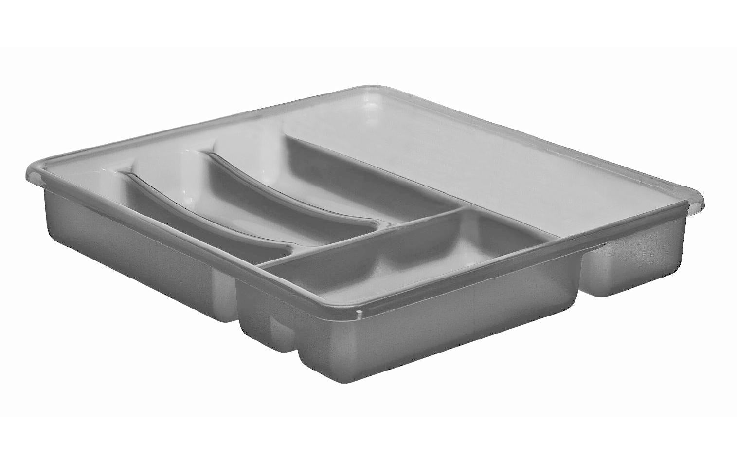 Rotho Besteckkasten Basic anthrazit 6 Fächer, 390x320x60 mm