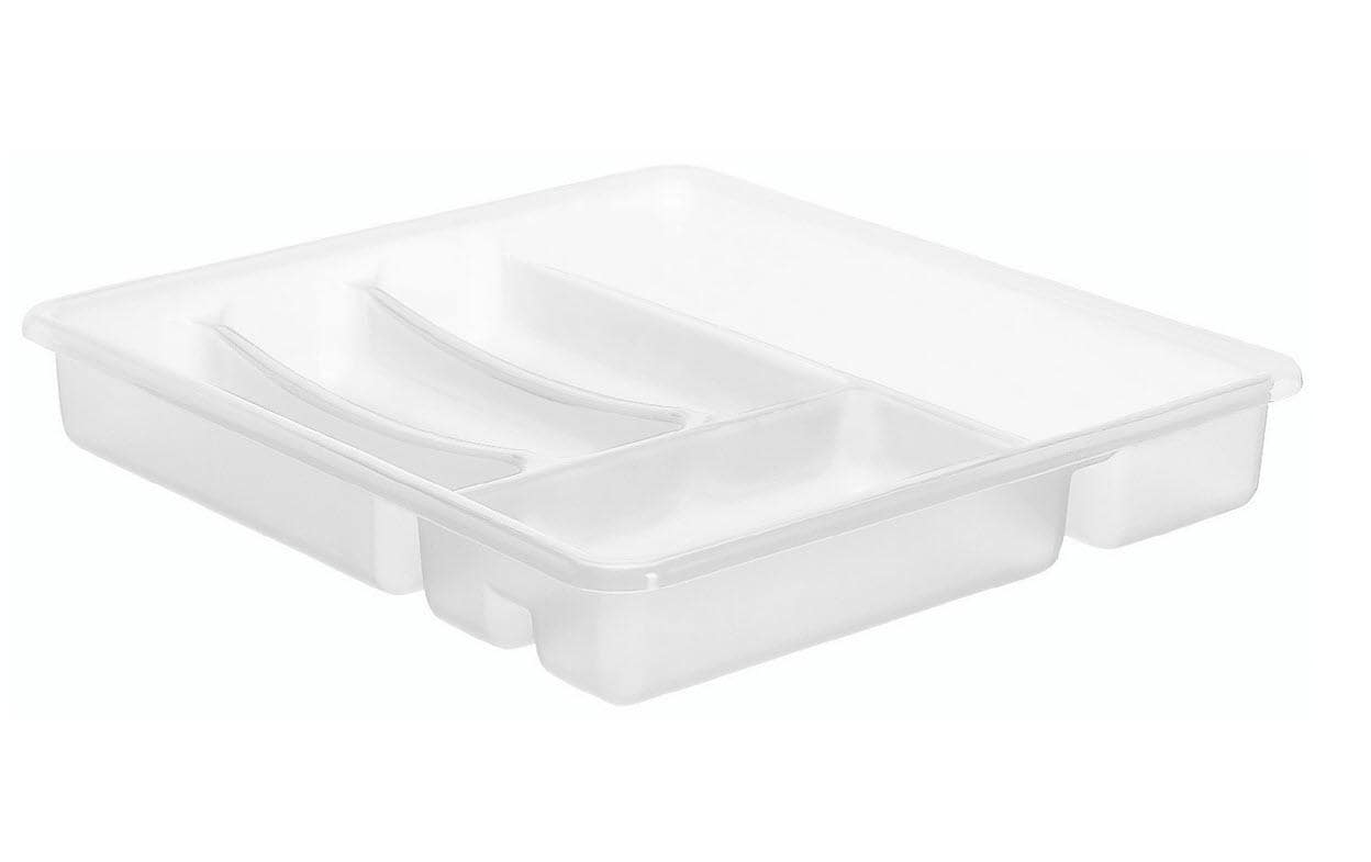 Rotho Besteckkasten Basic transparent 6 Fächer, 390x320x60 mm