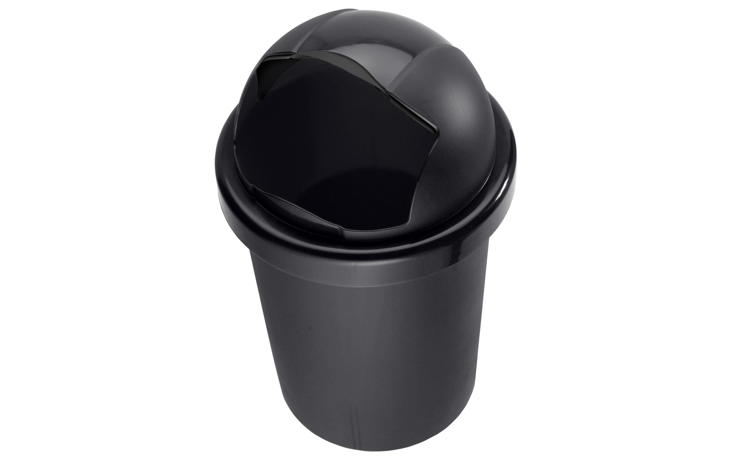 Rotho Abfalleimer Roll Bob 30 Liter schwarz 355x355x595 mm