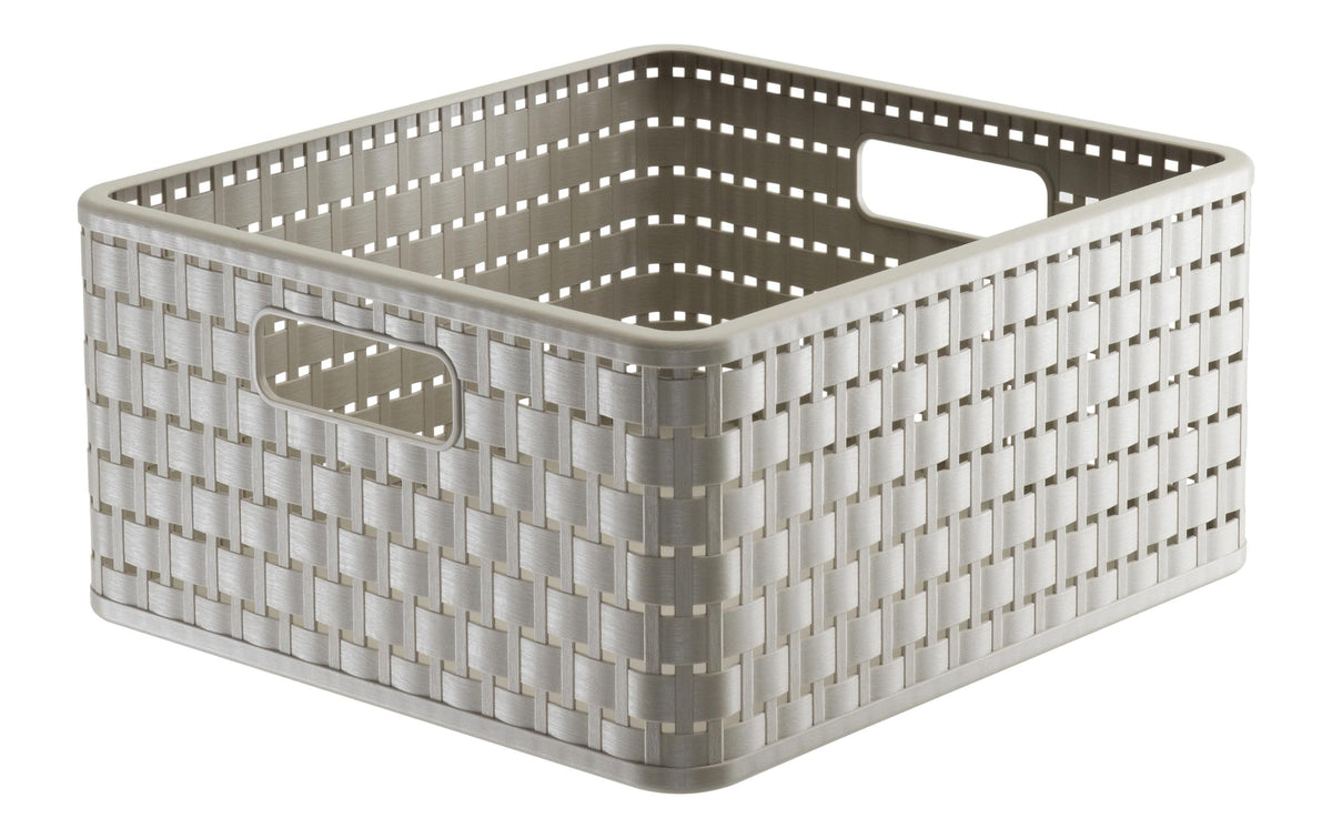 Rotho Korb quadratisch Country 14 Liter cappuccino, 328x300x160 mm