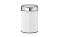 Brabantia Touch Bin® 3 Liter White Inhalt 3 Liter, Deckel silber/schwarz
