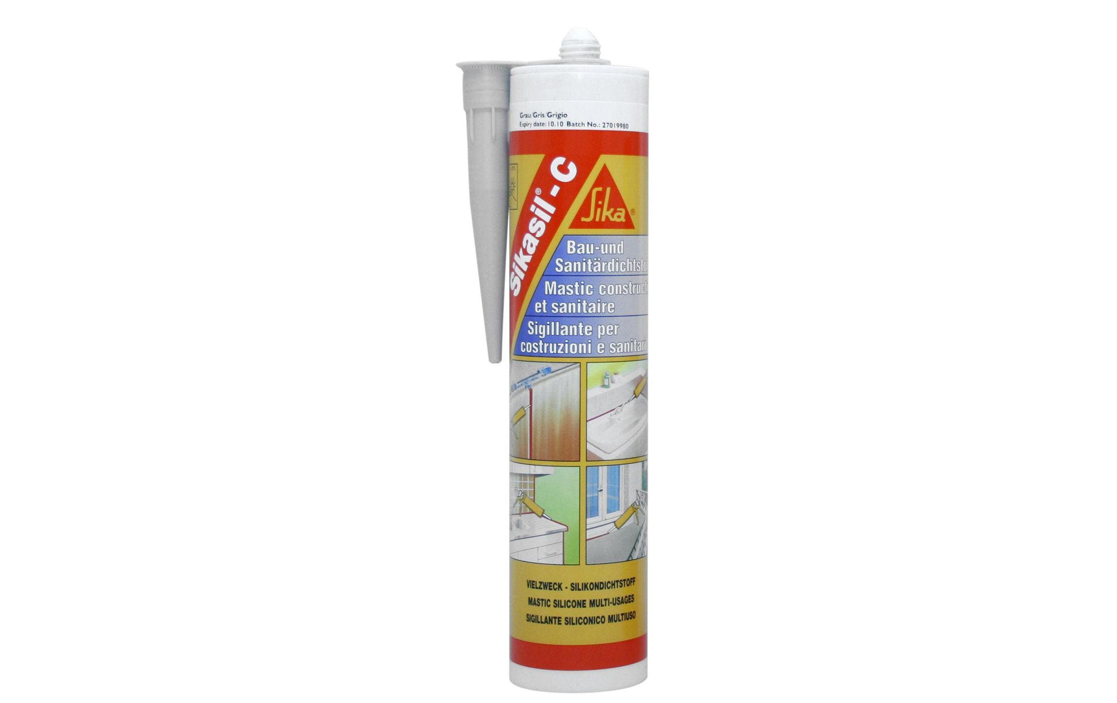 Sika Sikasil-C -Silicon hellgrau Bau + Sanitärdichtstoff, 300 ml