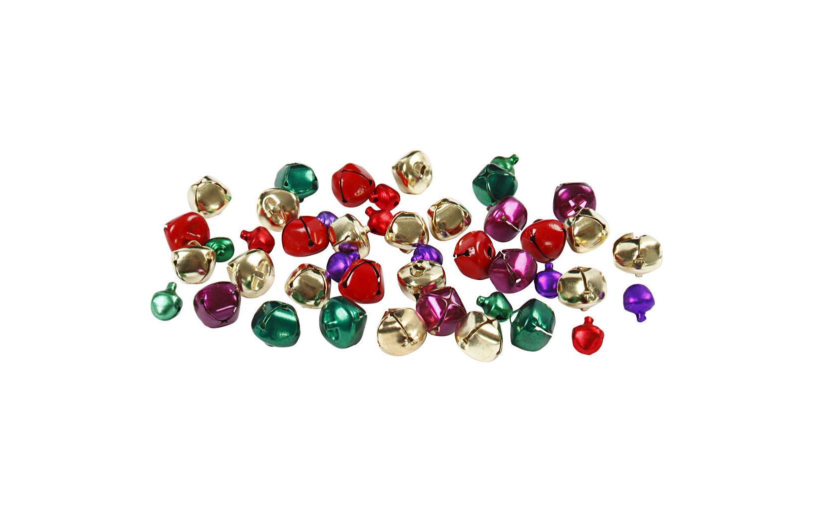 Creativ Company Glöckchen 10 + 14 mm 24 Stück, Metallic-Farben