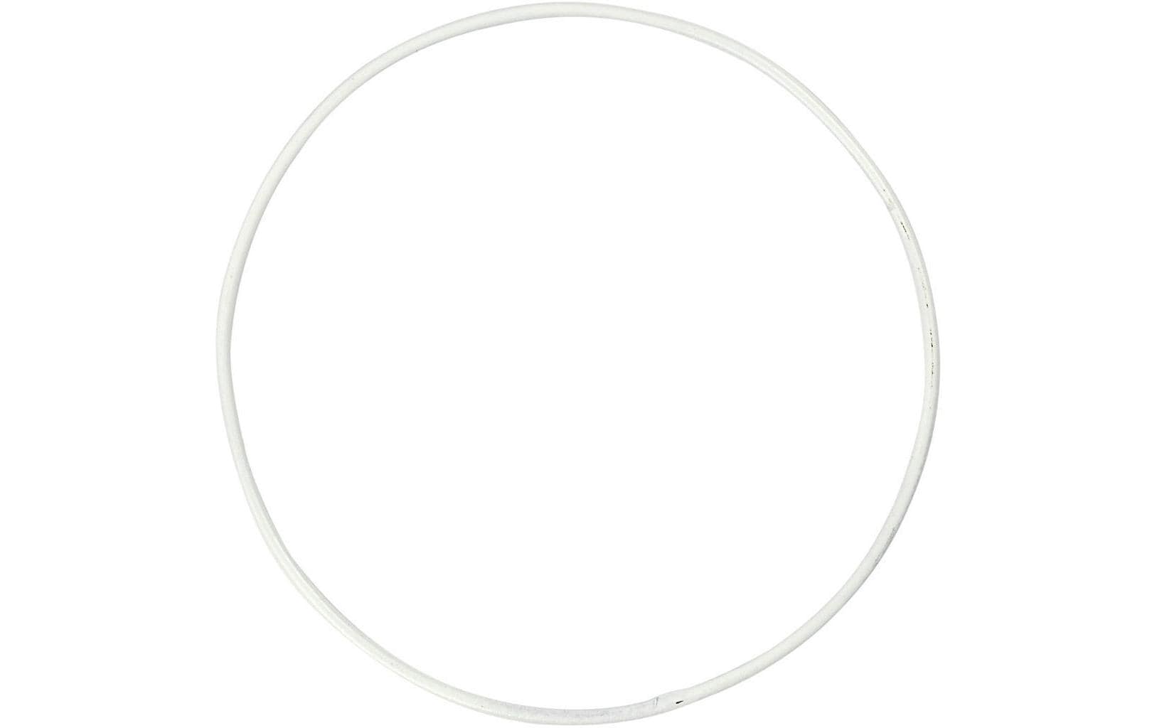 Creativ Company Metallring 10 cm 10 Stück, 2 mm, weiss