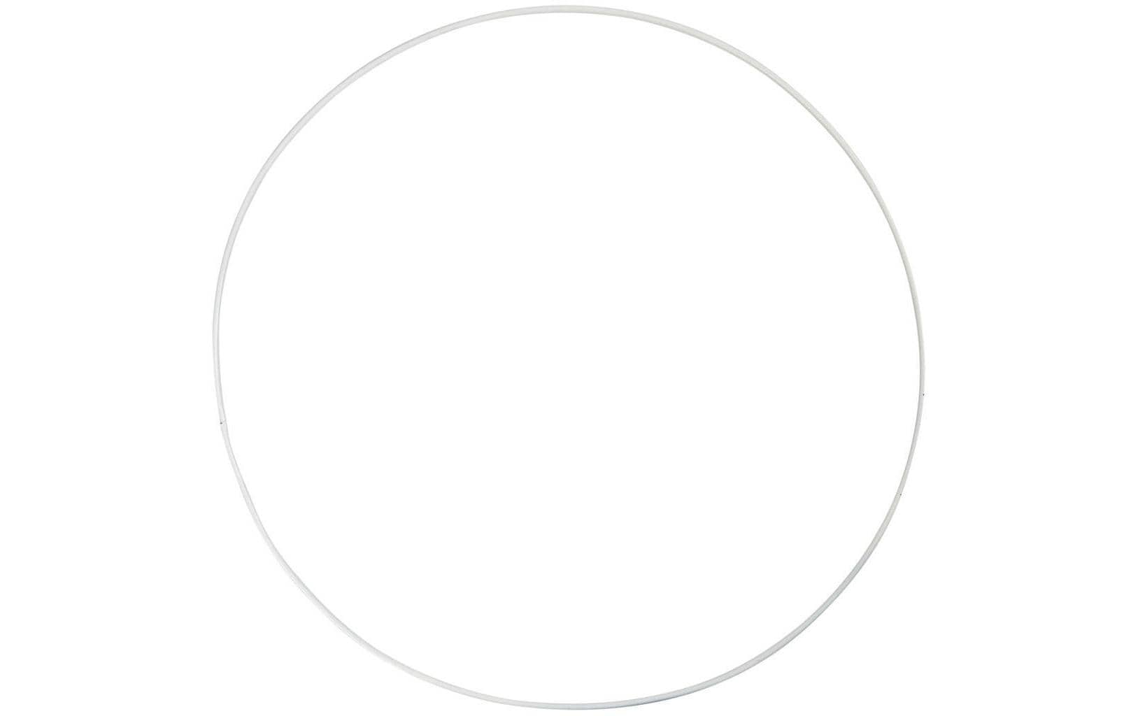Creativ Company Metallring 30 cm 5 Stück, 3 mm, weiss