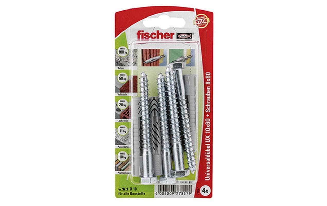 Fischer  90874 Unidübel UX 10X60 S NV 4 Stück
