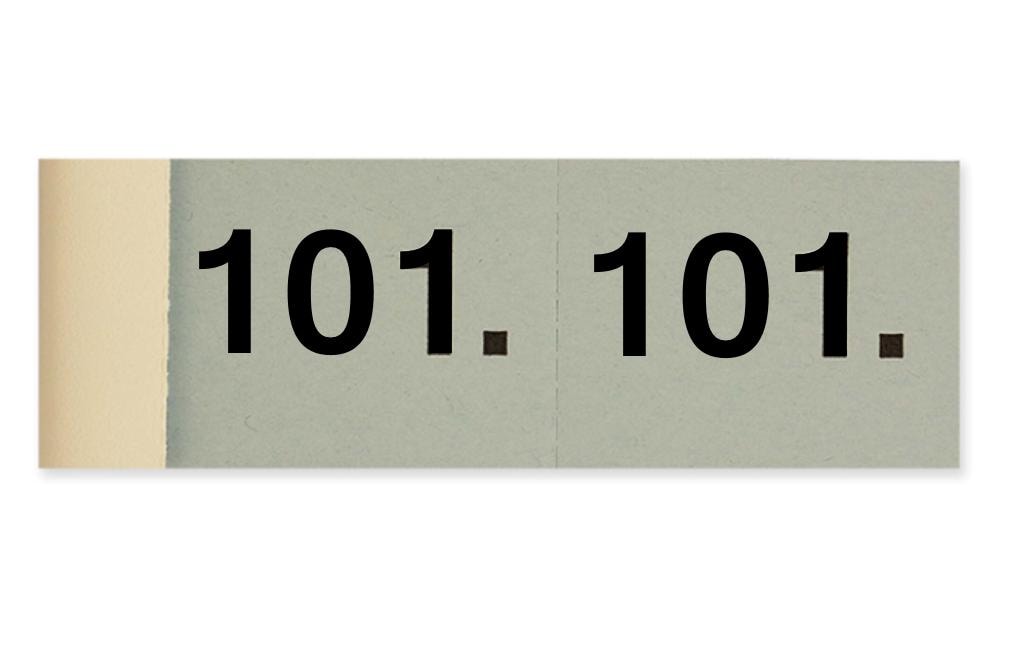 Simplex: Garderobeblocks 101-200 blau Doppelt nummeriert