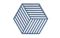 Zone Topfuntersetzer Hexagon blau Grösse 16x14x0.9cm, Silikon