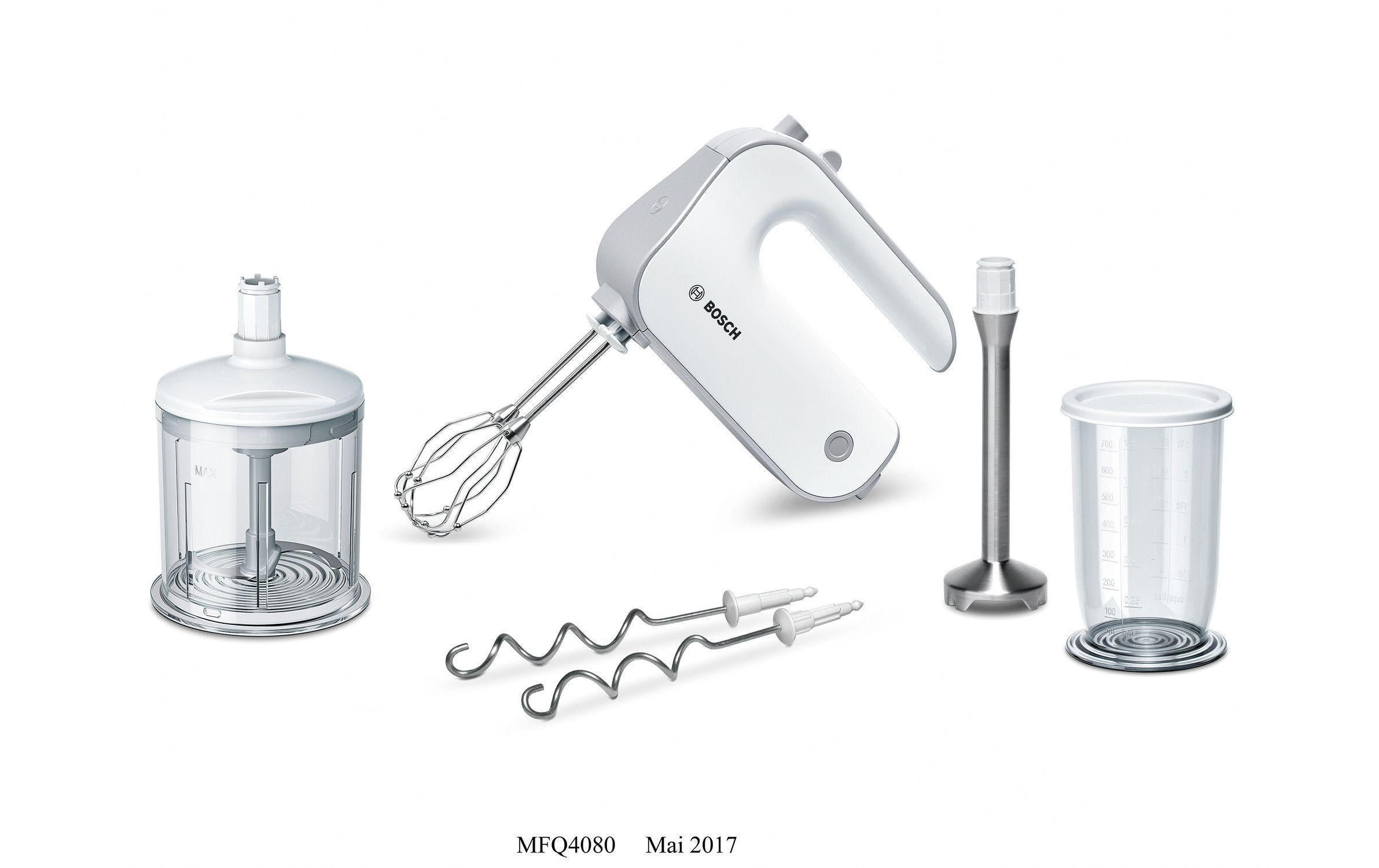 Bosch Handrührer MFQ4080 weiss / silber, Set, 500 Watt