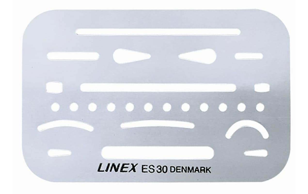 Linex Radierschablone 26 Öffnungen
