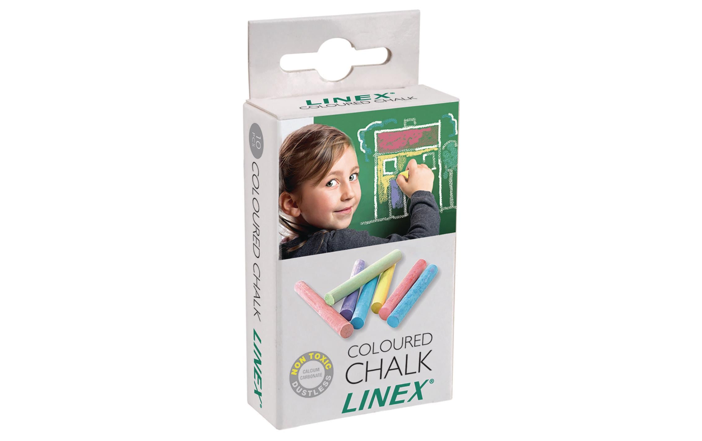 Linex farbige Kreide 10 Stück 80mm Höhe