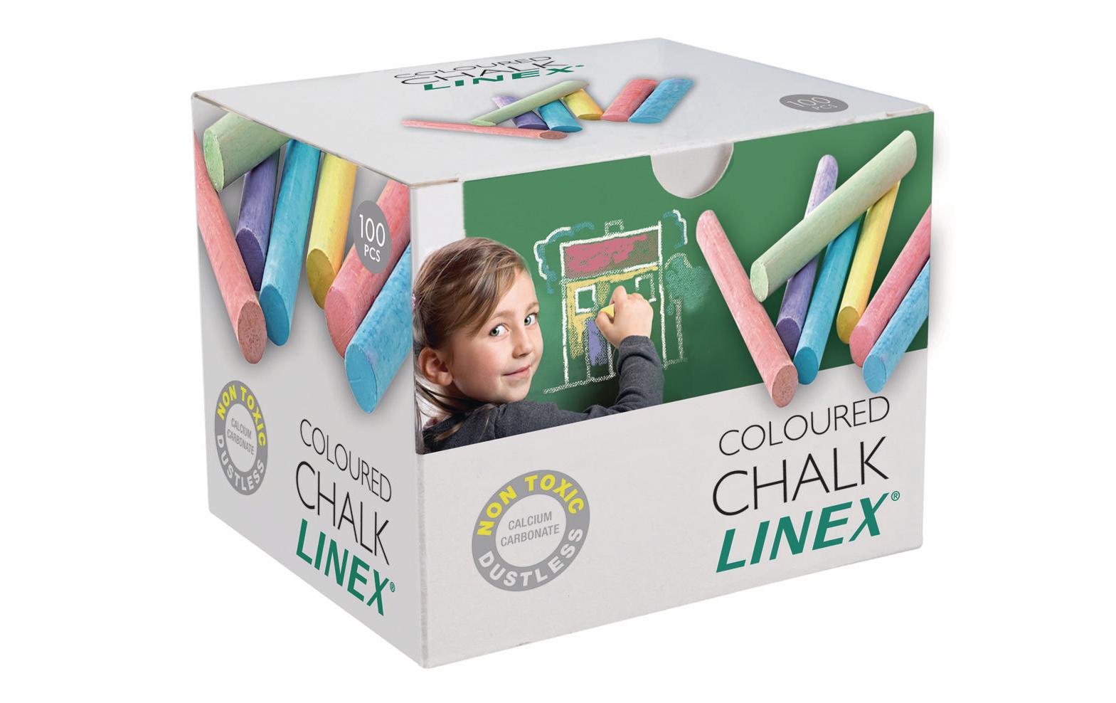 Linex farbige Kreide 100 Stück 80mm Höhe