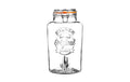 Kilner Getränkespender 5 Liter H: 31.5cm, Durchmesser 18.5cm