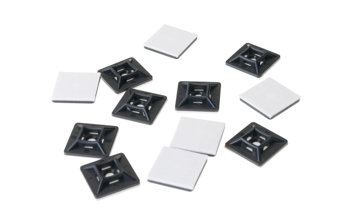 Kabelbinder-Befestigungssockel 3.6mm 19x19mm schwarz, 100 Stück