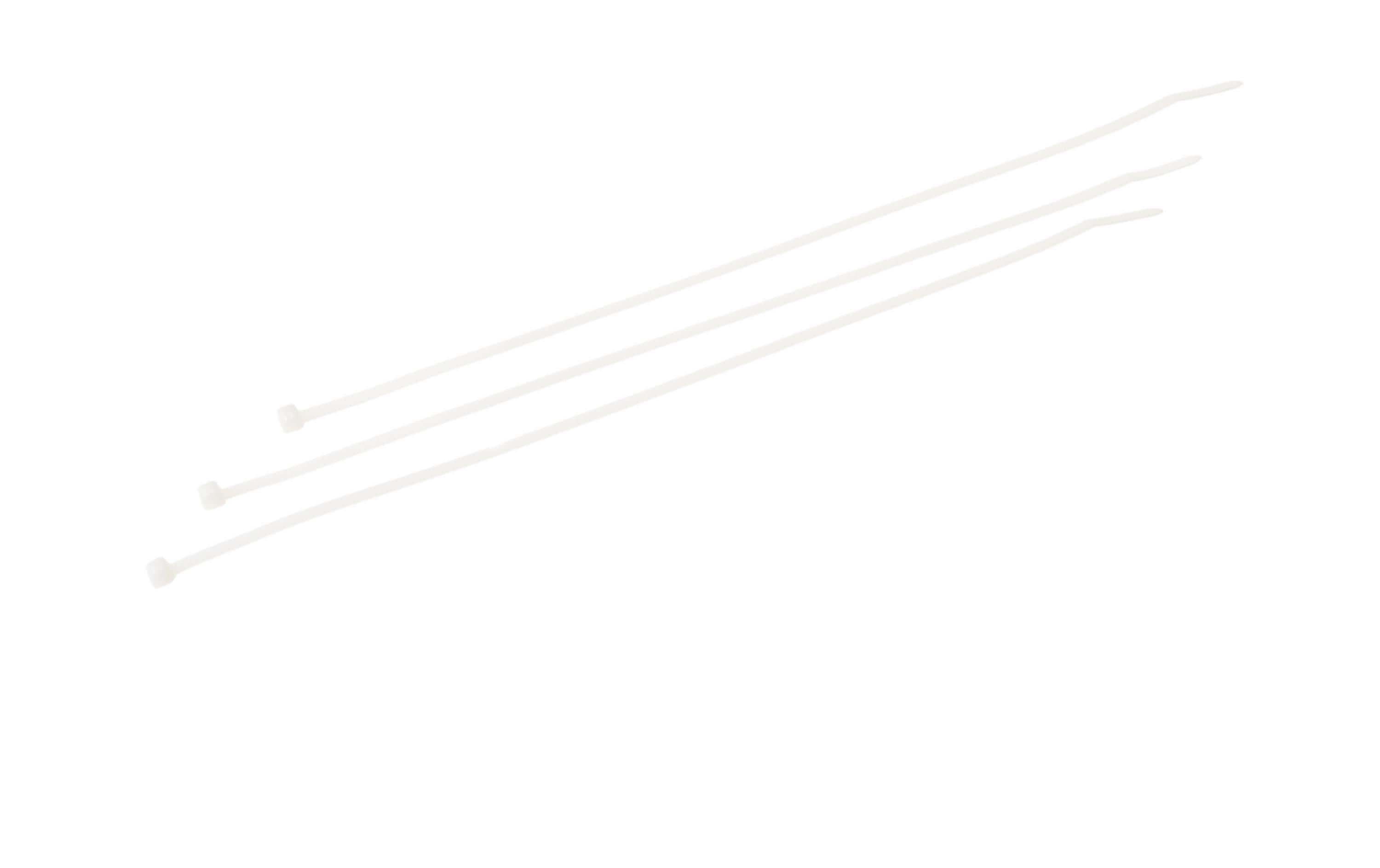 Kabelbinder 300 x 3.6mm, 100 Stück transparent