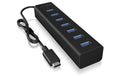 ICY BOX IB-HUB1700-C3, Type-C 7 Port USB3.0 USB Type-C zu 7 Port USB 3.0 Hub