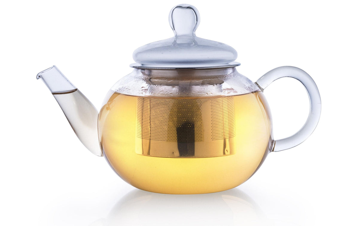 Creano, Teekanne 0.8 l, Transparent hitzebeständiges Borosilikatglas, Glasdecke