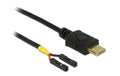 USB Stromkabel USB-C zu 2x Postenbuchse 10cm