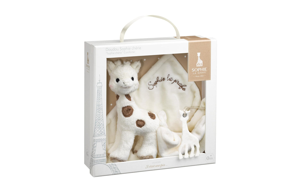 Sophie la girafe Geschenkset Schmusetuch und Plüschtier Giraffe