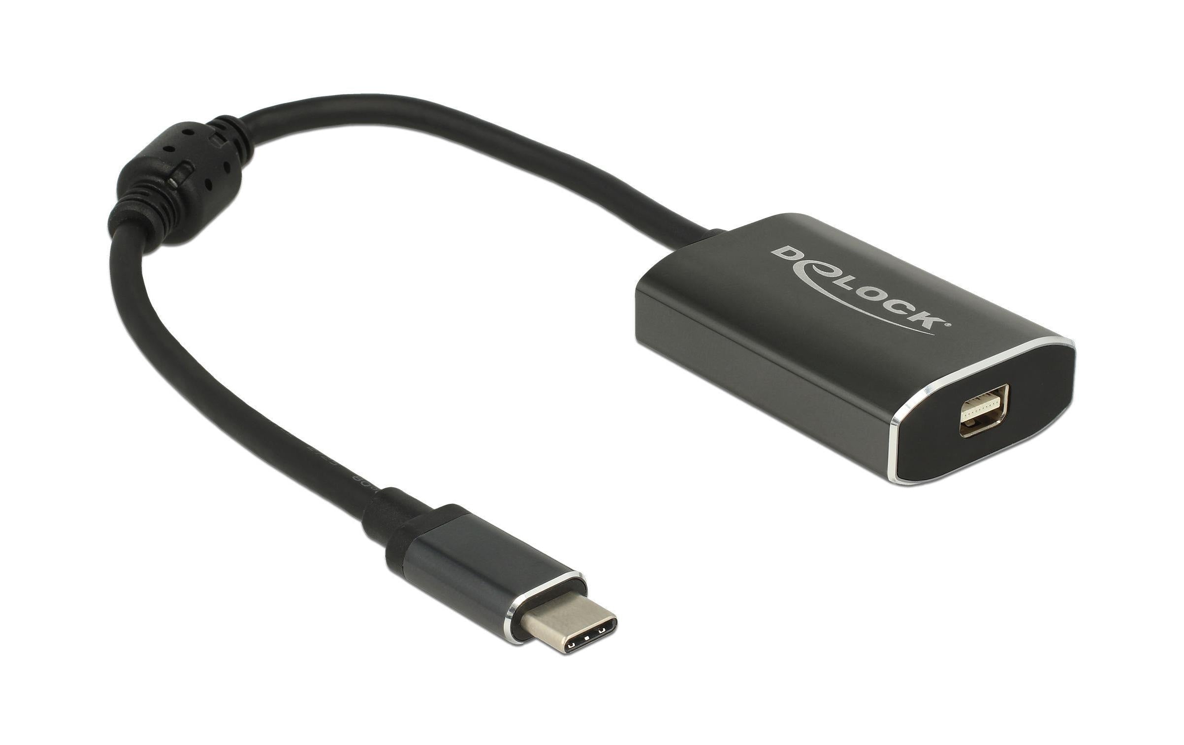 Monitoradapter USB Typ-C zu MiniDisplayport 4K bis 60Hz, mit USB-C Ladefunktion bis 60W