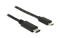 USB2.0-Kabel TypC - MicroB: 50cm, schwarz max. 480Mbps, Typ-C