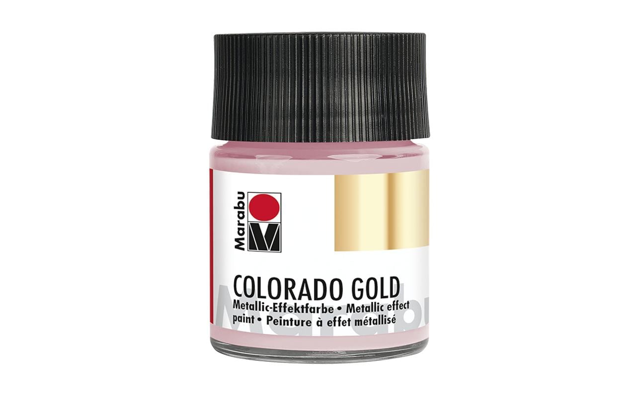 Marabu Metallic-Effektfarbe Colorado Gold 50 ml, Rosé-Gold