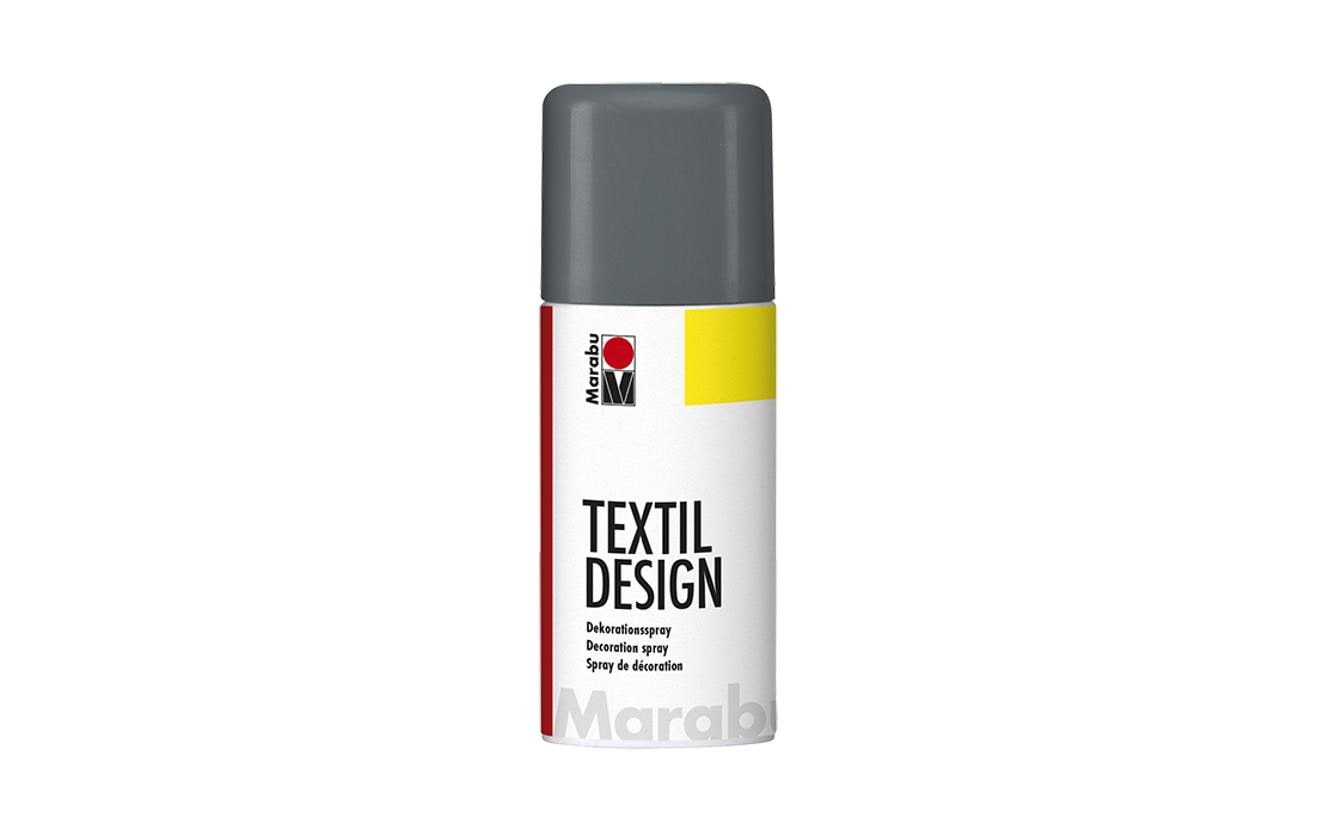 Marabu Dekorationsspray Textil Design 150 ml-Dose, Graphit