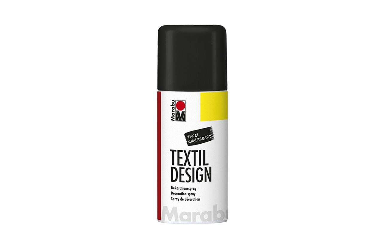 Marabu Dekorationsspray Textil Design 150 ml-Dose, Tafel schwarz